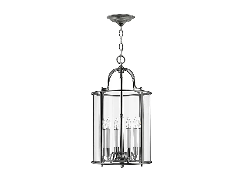 Elstead Gentry - 6 Licht große Deckenlaterne Anhänger Zinn, E14