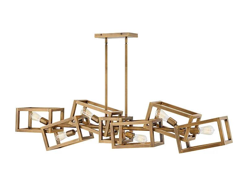 Ensemble Hinkley Fredrick Ramond 6-Licht-Anhänger aus gebürsteter Bronze