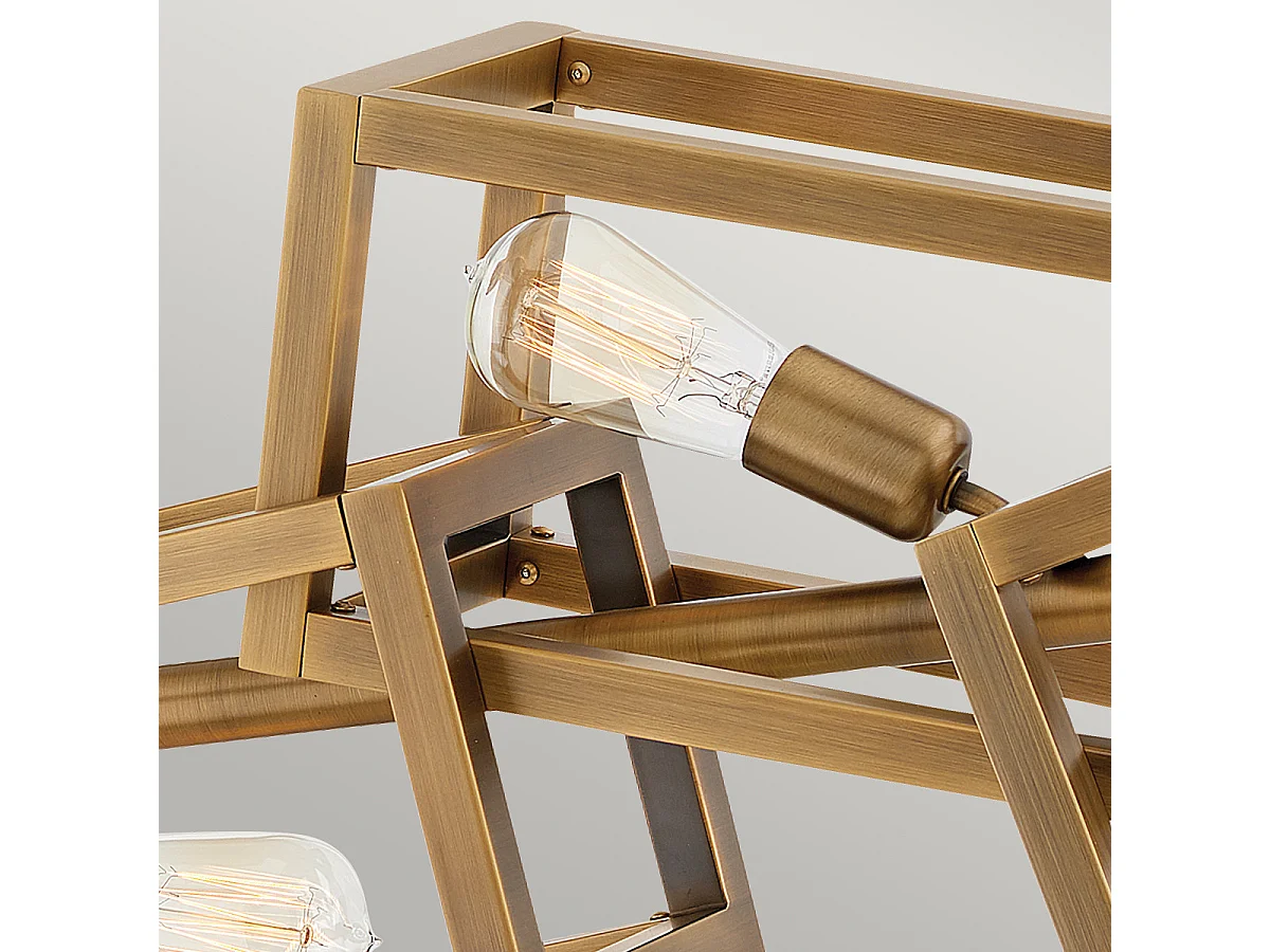 Ensemble Hinkley Fredrick Ramond 6-Licht-Anhänger aus gebürsteter Bronze