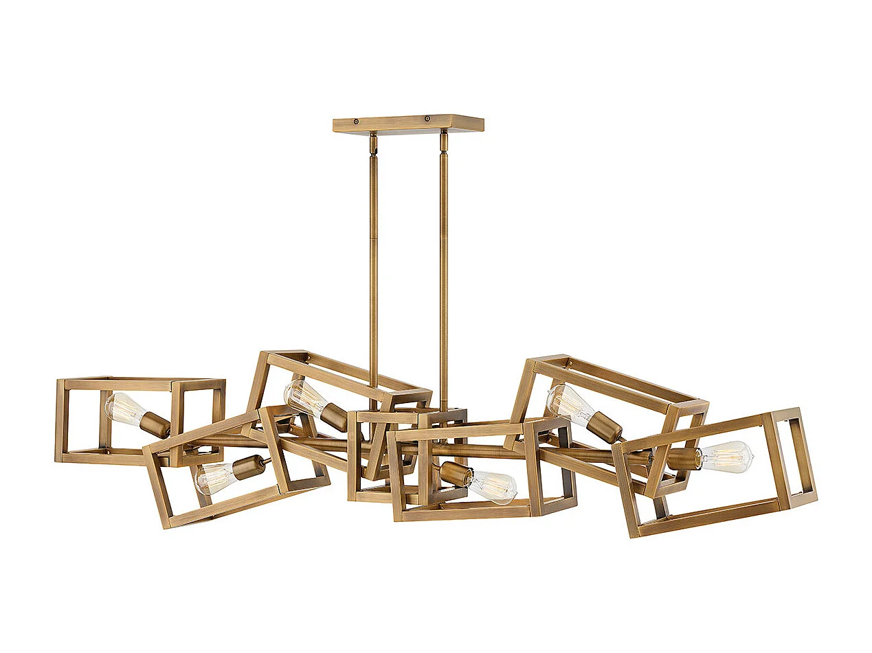 Ensemble Hinkley Fredrick Ramond 6-Licht-Anhänger aus gebürsteter Bronze