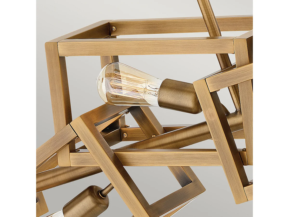 Ensemble Hinkley Fredrick Ramond 6-Licht-Anhänger aus gebürsteter Bronze