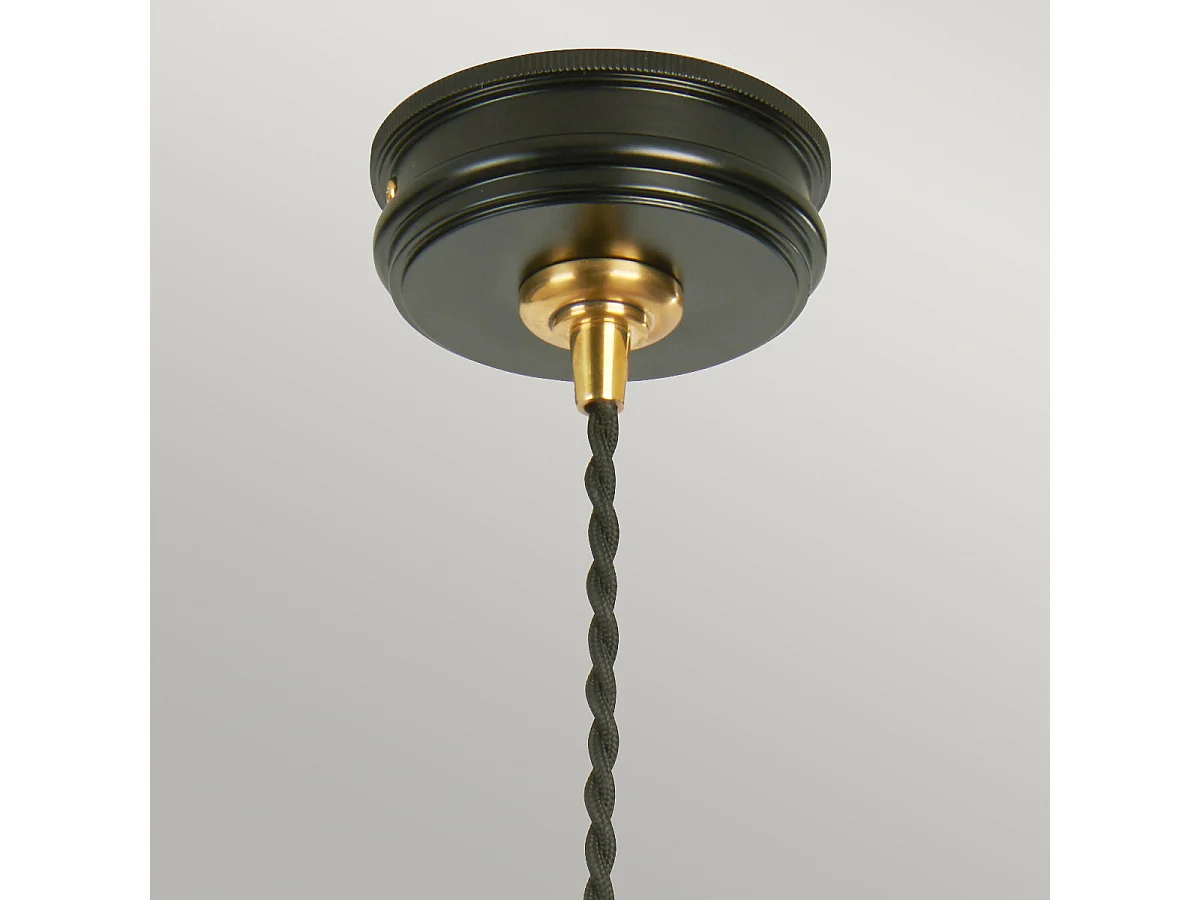 Elstead Douille 1 taklampa svart, mässing, E27