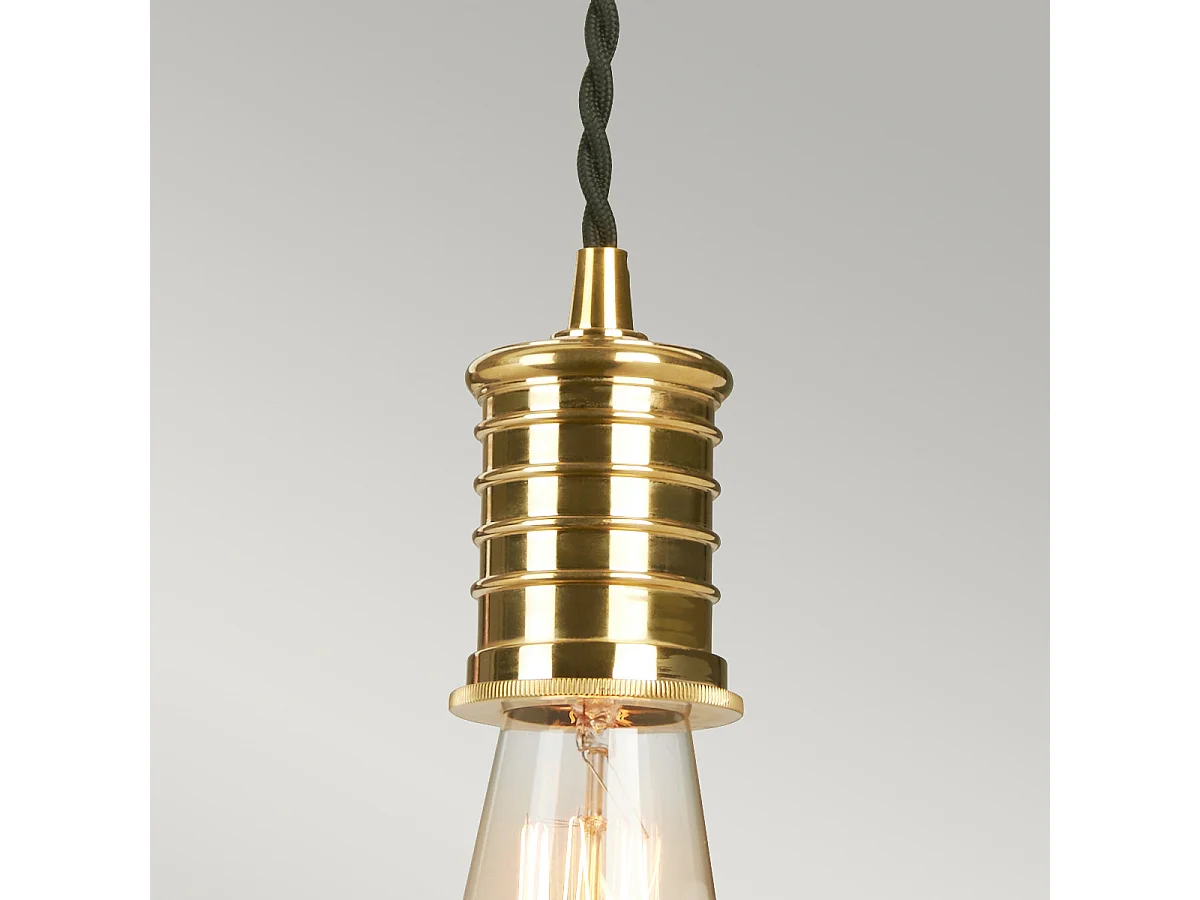 Elstead Douille 1 taklampa svart, mässing, E27