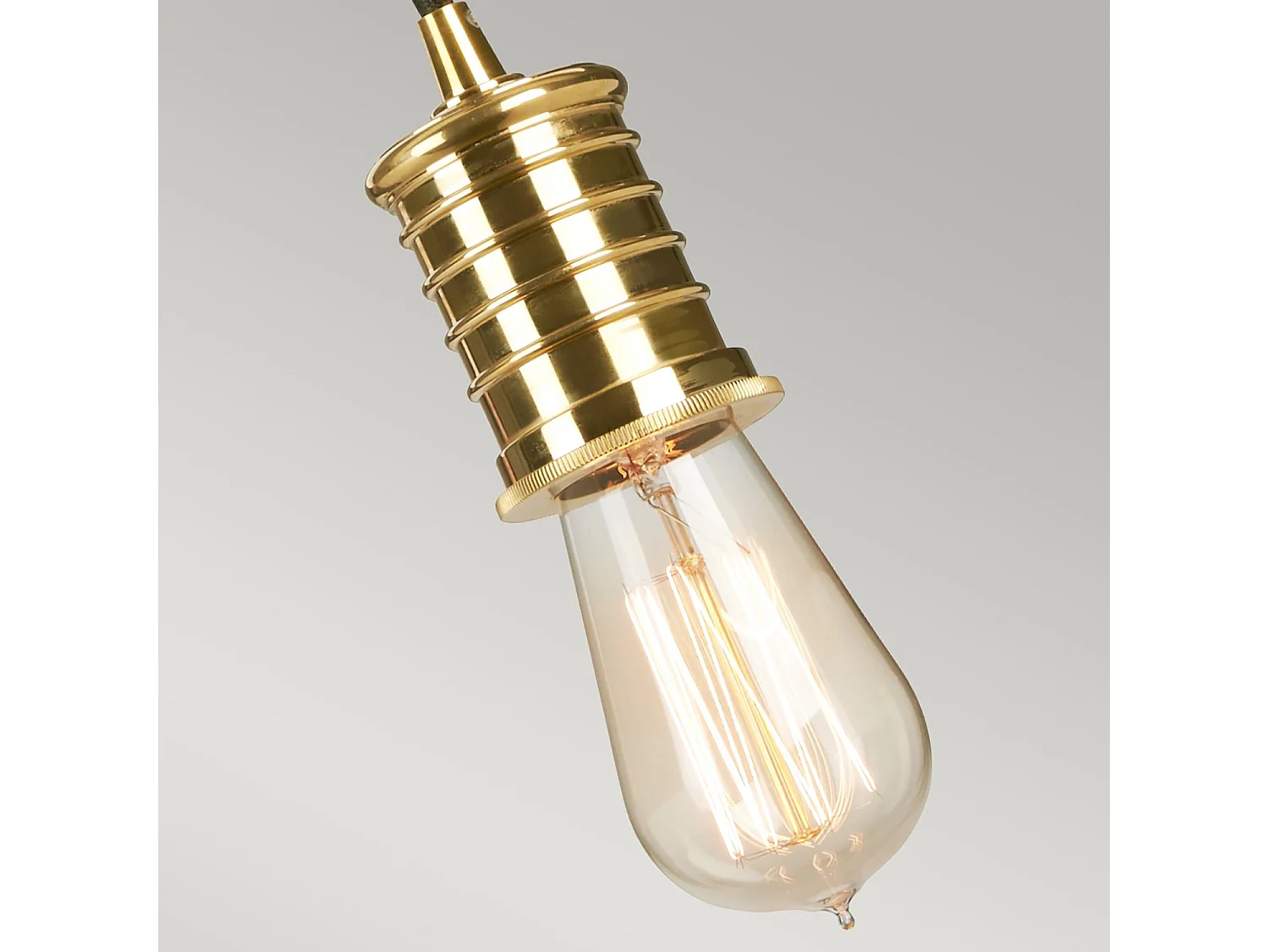 Elstead Douille 1 taklampa svart, mässing, E27