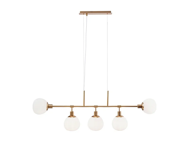 Erich Deckenpendelleuchte Messing, 5-flammig, E14