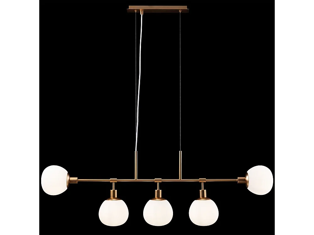 Erich Deckenpendelleuchte Messing, 5-flammig, E14