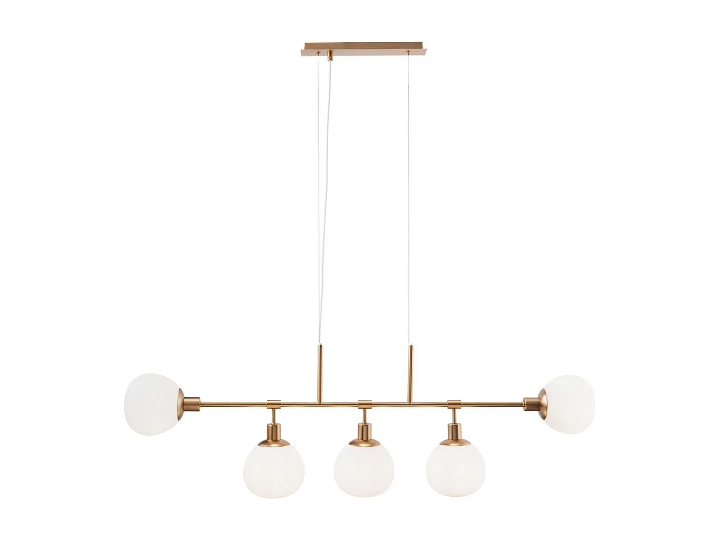 Erich Deckenpendelleuchte Messing, 5-flammig, E14