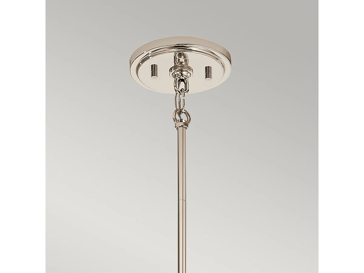 Sospensione Contemporanea Marilyn Acciaio Nichel Lucido Vetro 1 Luce E27