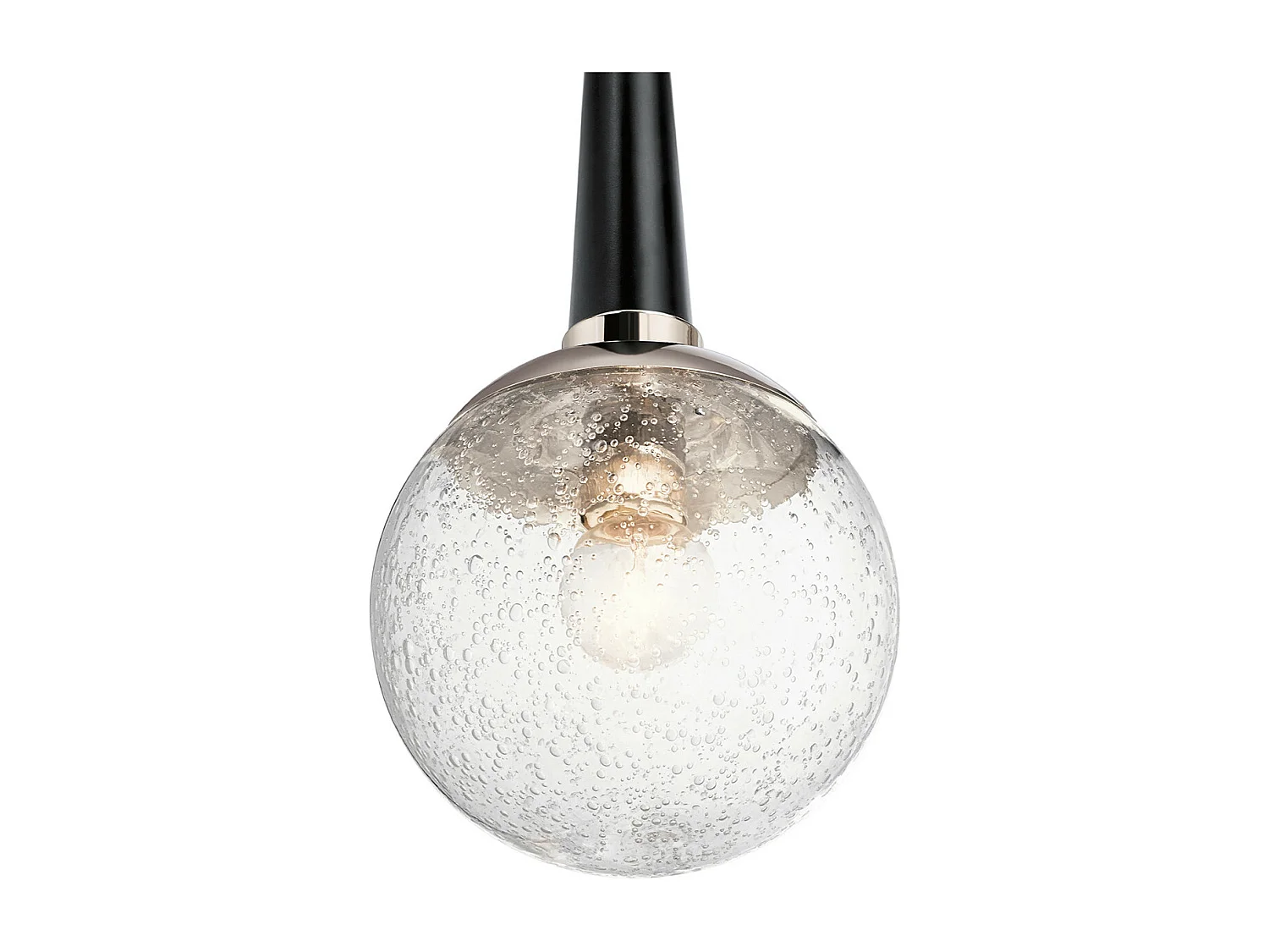 Sospensione Contemporanea Marilyn Acciaio Nichel Lucido Vetro 1 Luce E27