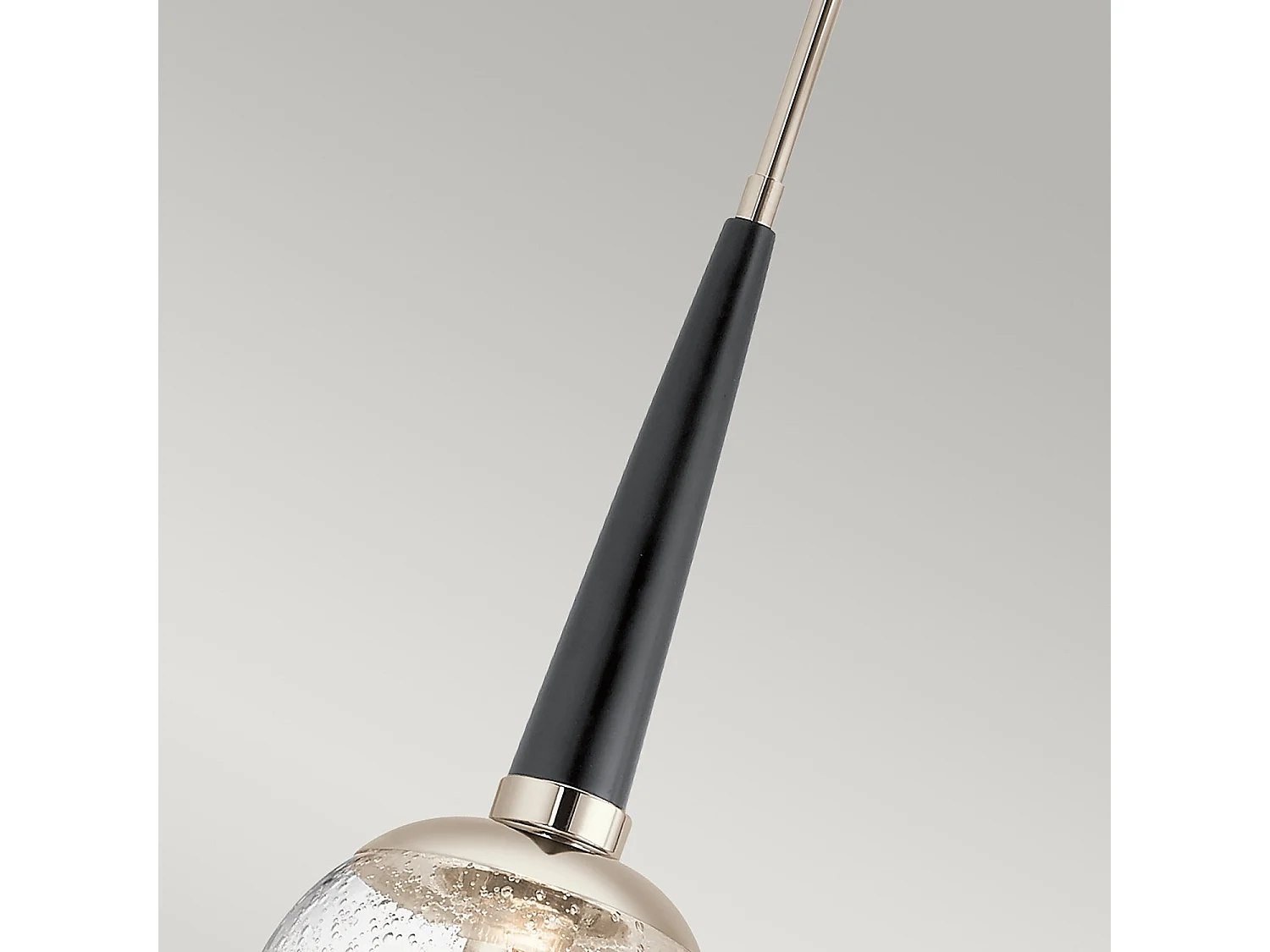 Sospensione Contemporanea Marilyn Acciaio Nichel Lucido Vetro 1 Luce E27