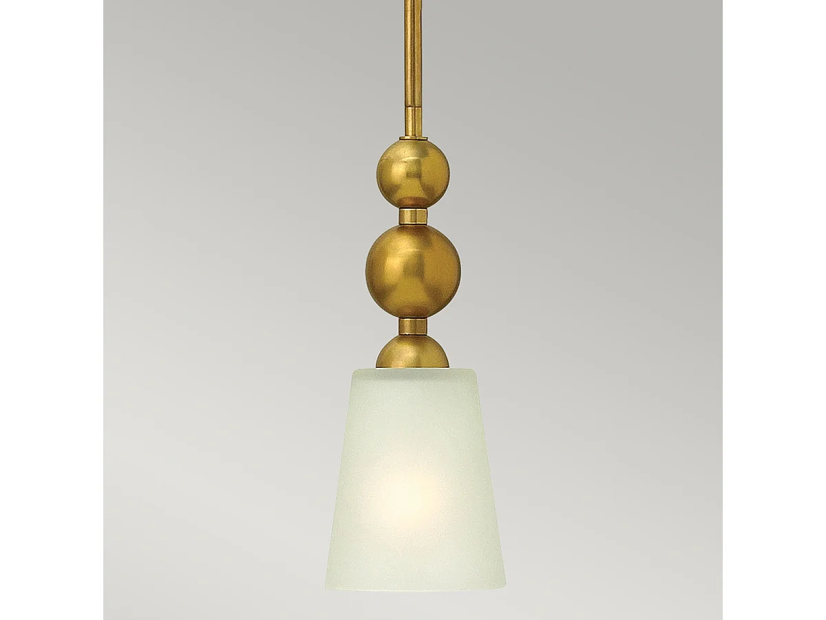 Elstead Zelda - 1 leichte Decke Mini Anhänger Vintage Messing, E27