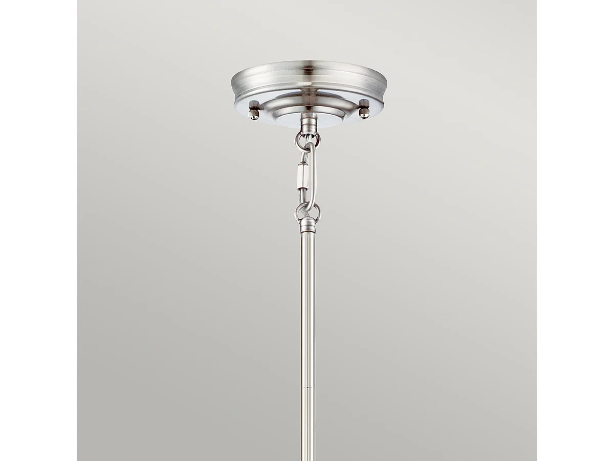 Elstead Emery - Pendente Mini Lampadario 1 Luce Cupola Argento, E27