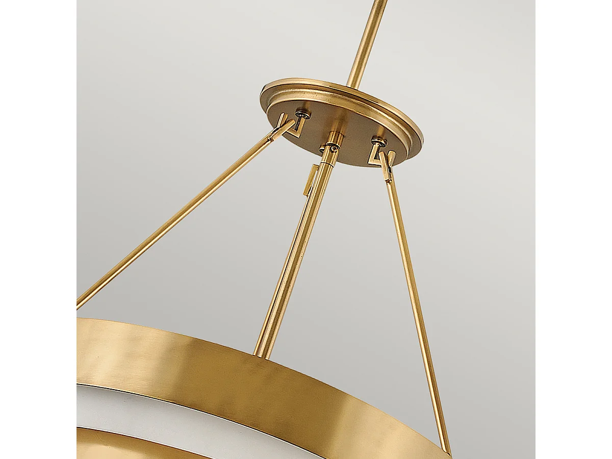 Elstead Hinkley Echelon Zylindrische Pendel-Deckenleuchte Heritage Messing