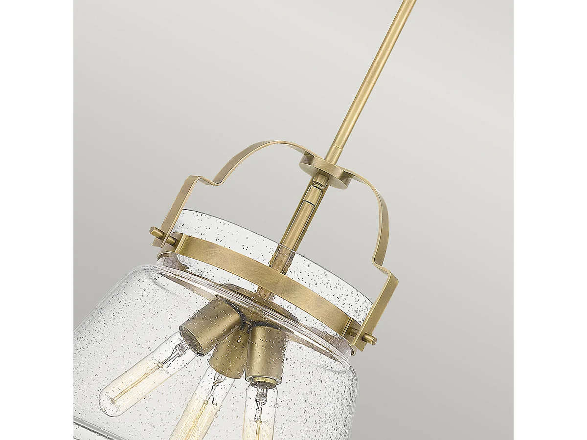 Elstead Quoizel Wimberley Plafonnier Dome Suspension Laiton Vieilli