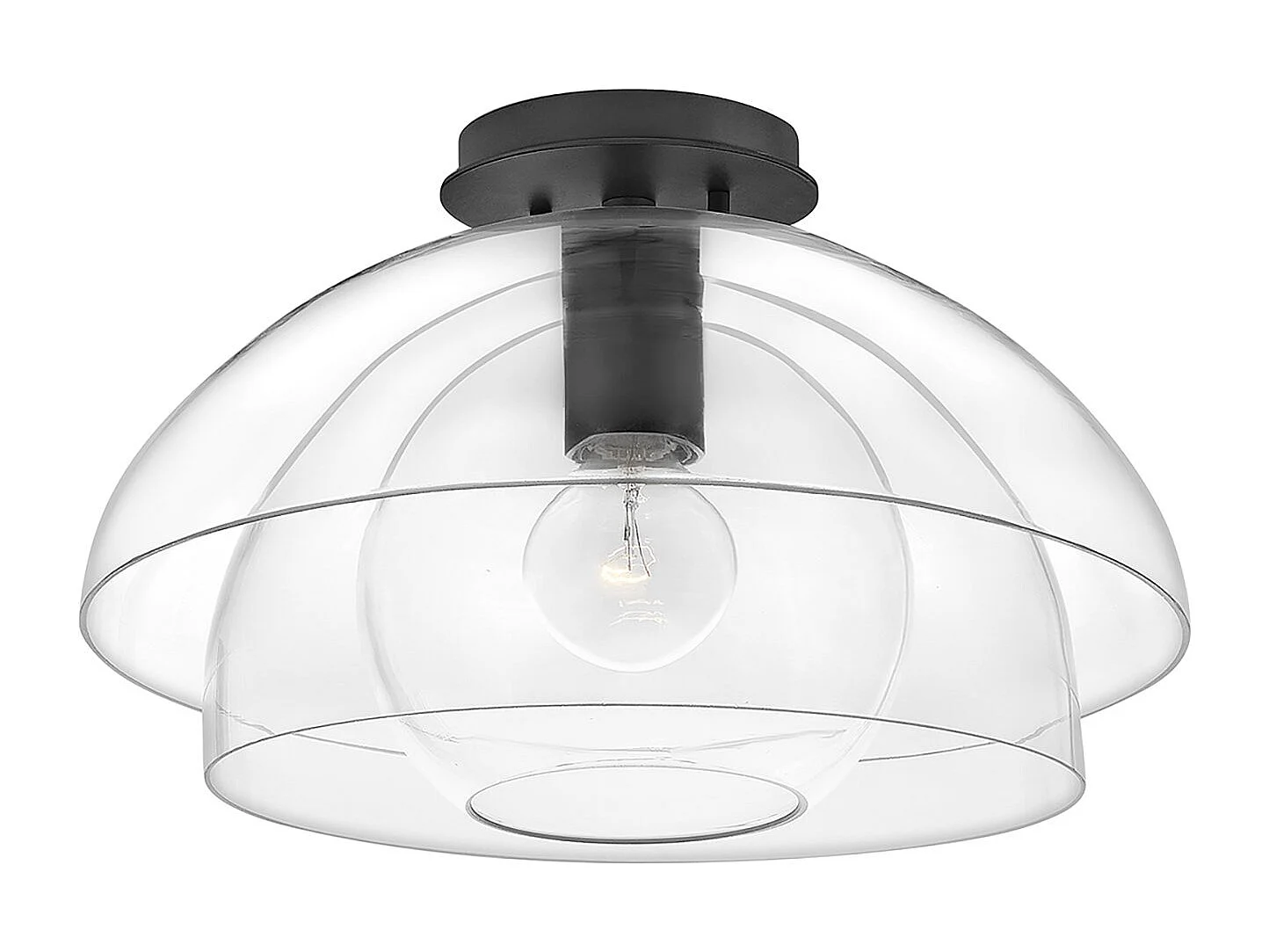 Elstead Hinkley Lotus Dome Pendelleuchte Schwarz