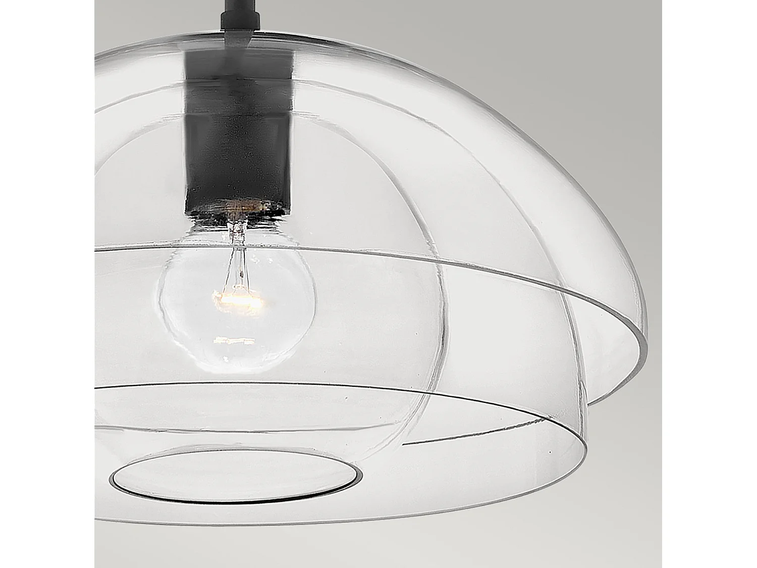 Elstead Hinkley Lotus Plafonnier Dome Suspension Noir