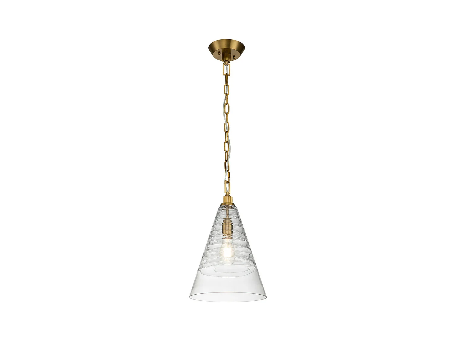 Elstead Feiss Elmore Dome Suspension Plafonnier Laiton Bruni