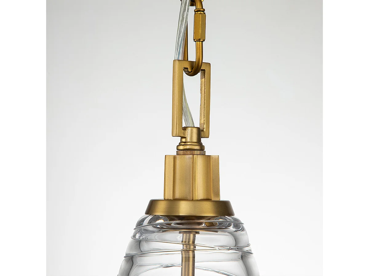 Elstead Feiss Elmore Plafoniera a Sospensione Cupola in Ottone Brunito