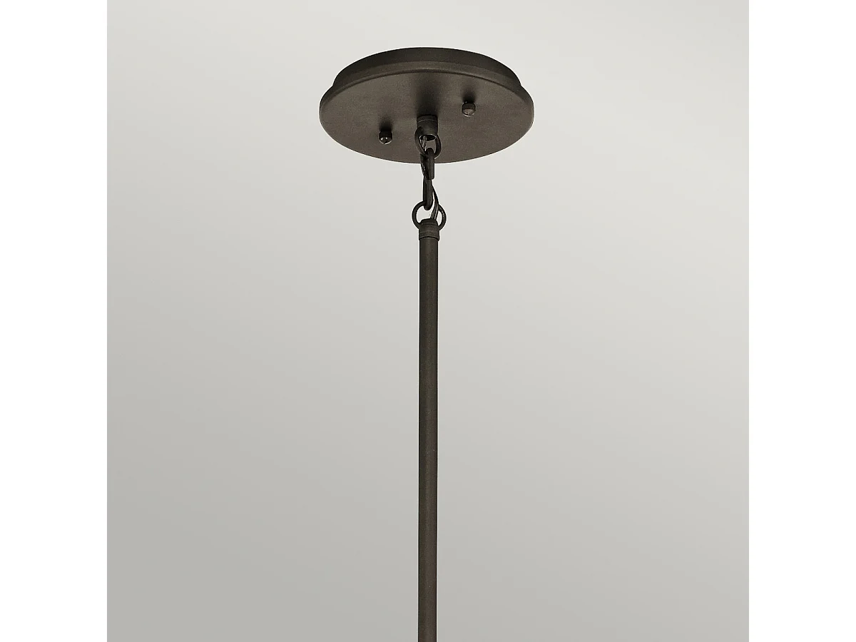 Elstead Emory - Lampada a sospensione rotonda da soffitto a 3 luci semi-filo peltro, E27