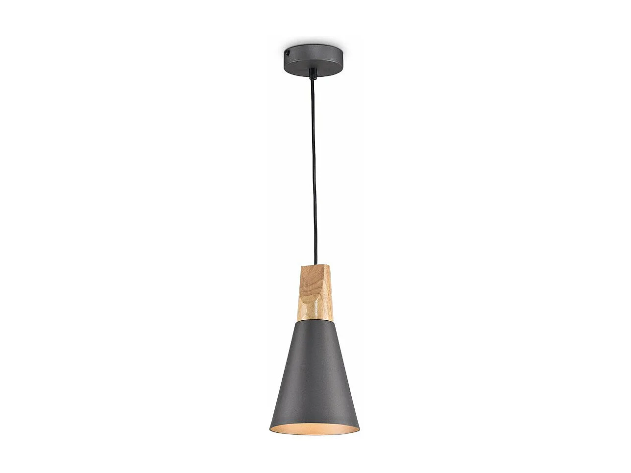 Bicones Lampada a Sospensione Dome Soffitto Grigio, 1 Luce, E27