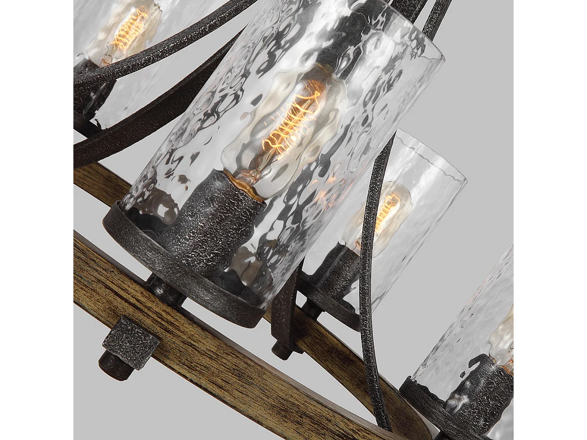 Angelo Feiss 5 licht Kronleuchter Verwitterte Eiche