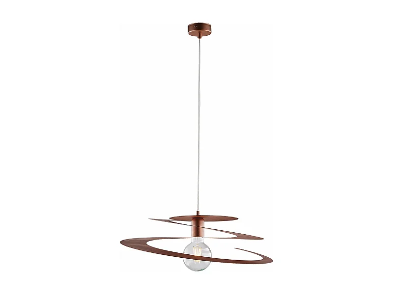 Sospensione Moderna 1 Luce Spring Ferro Laccato Rame Taglio Laser