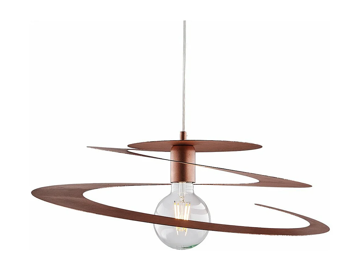 Sospensione Moderna 1 Luce Spring Ferro Laccato Rame Taglio Laser