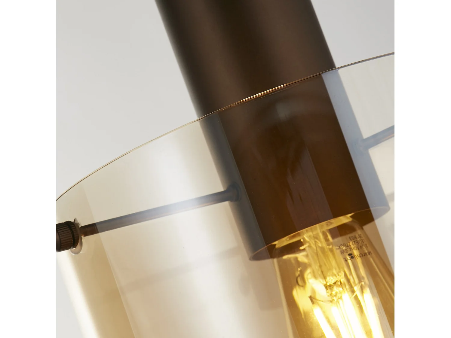 Searchlight Sweden Pendentif Moka, Verre Ambré