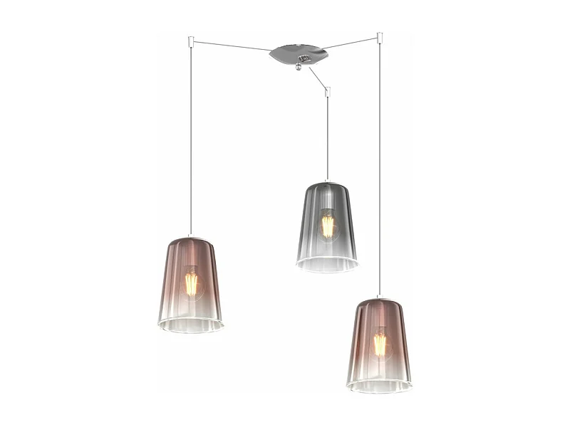 Sospensione Cromo Spostabile 3 Luci (2 Ra + 1 Cr)