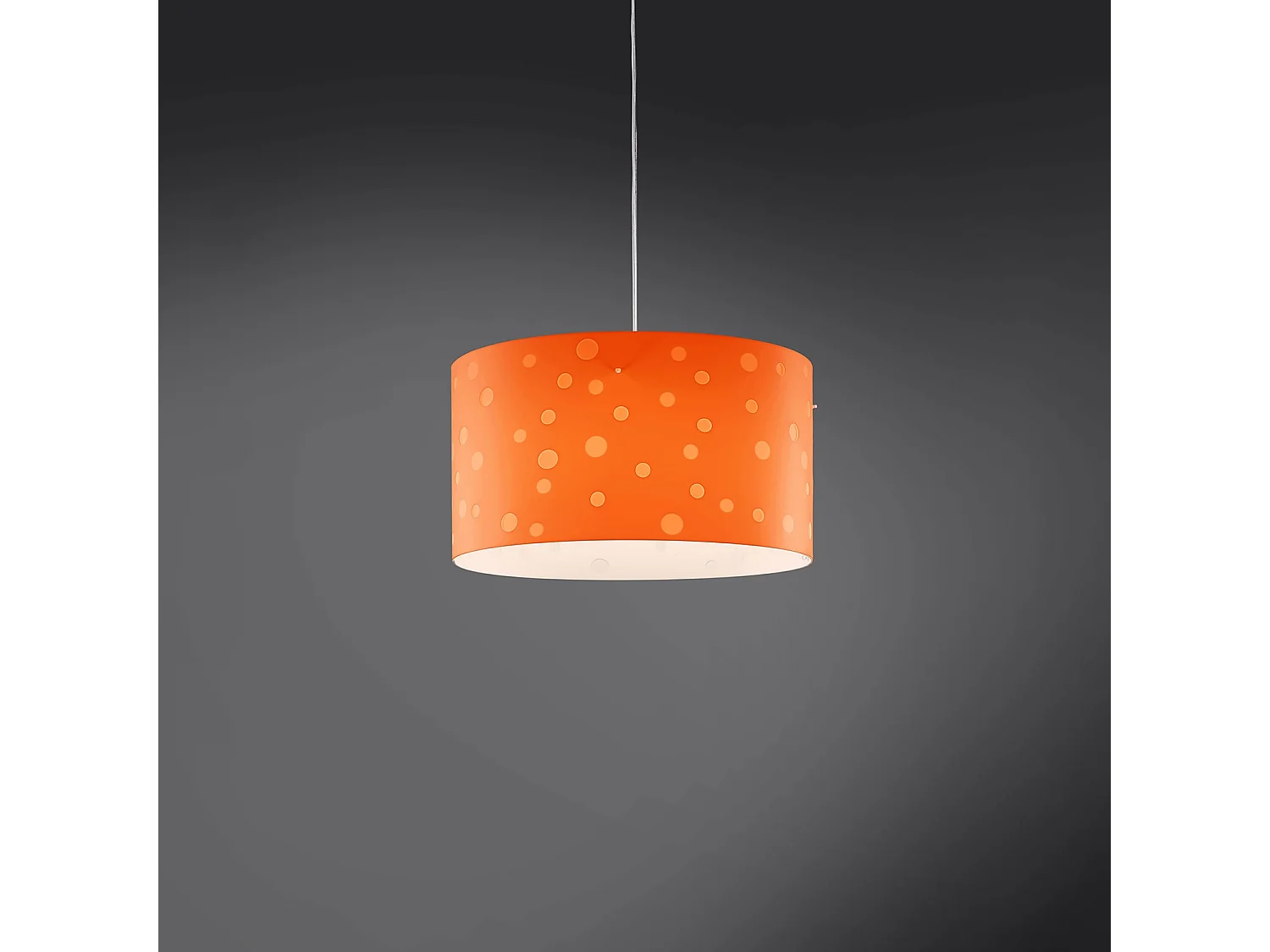 Lampadario Moderno Pois Polilux ® Arancione Materie Plastiche Bianco 5 Luci E27