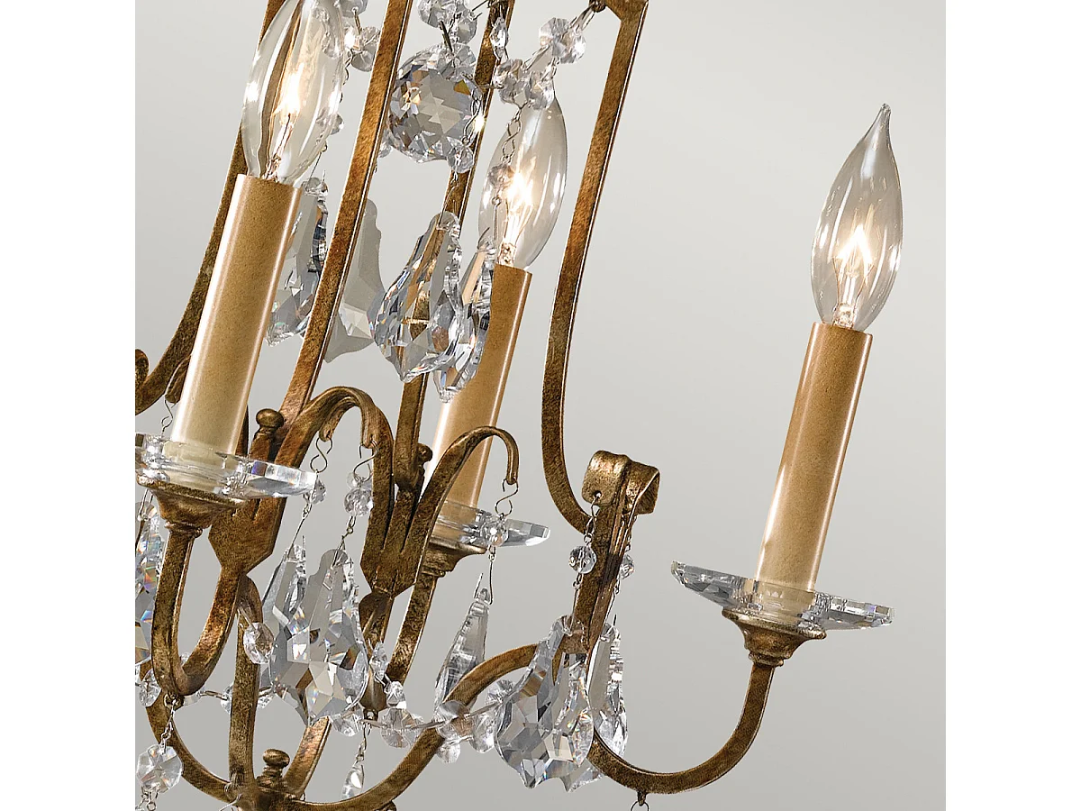 Elstead Valentina - Lampadario 4 Luci Finitura Bronzo, E14
