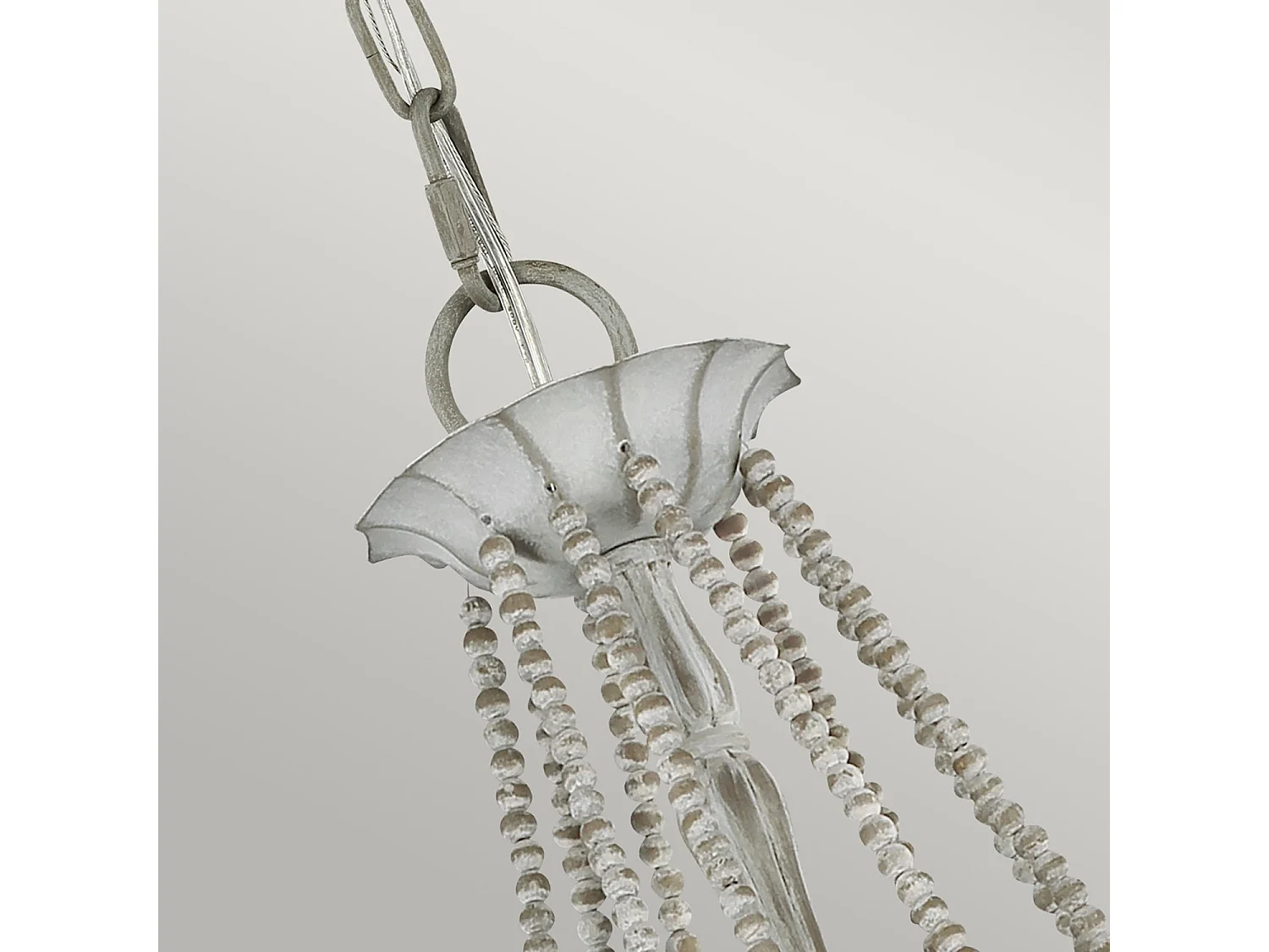 Lampadario Classico Maryville Acciaio Grigio Slavato Legno 9 Luci E14