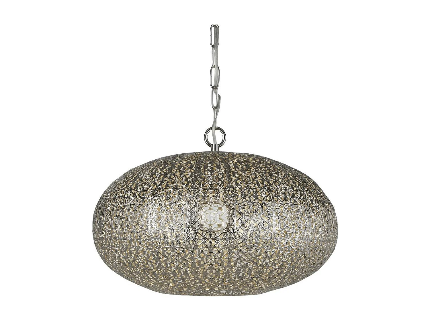 Searchlicht Fretwork 1 Pendelleuchte, glänzendes Nickel