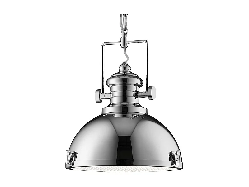 Searchlicht Industrial - 1 licht Dome Deckenanhänger Chrom mit Acryldiffusor, E27