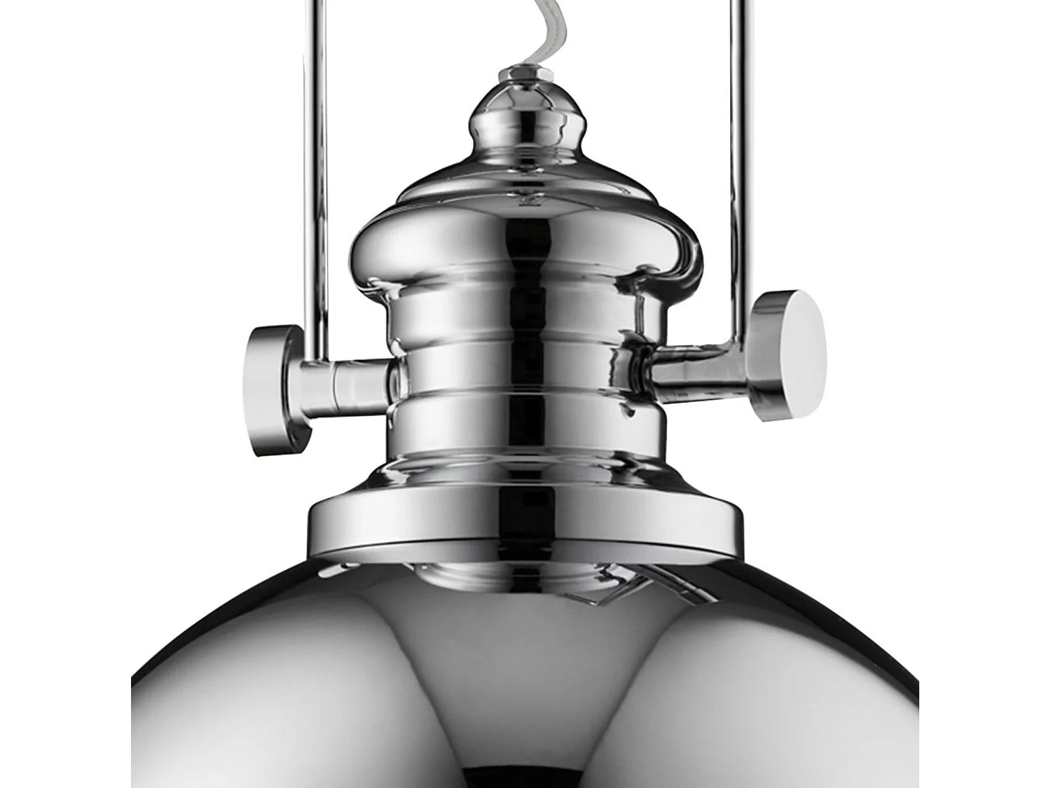 Searchlight Industrial - Sospensione a soffitto a cupola a 1 luce cromata con diffusore in acrilico, E27