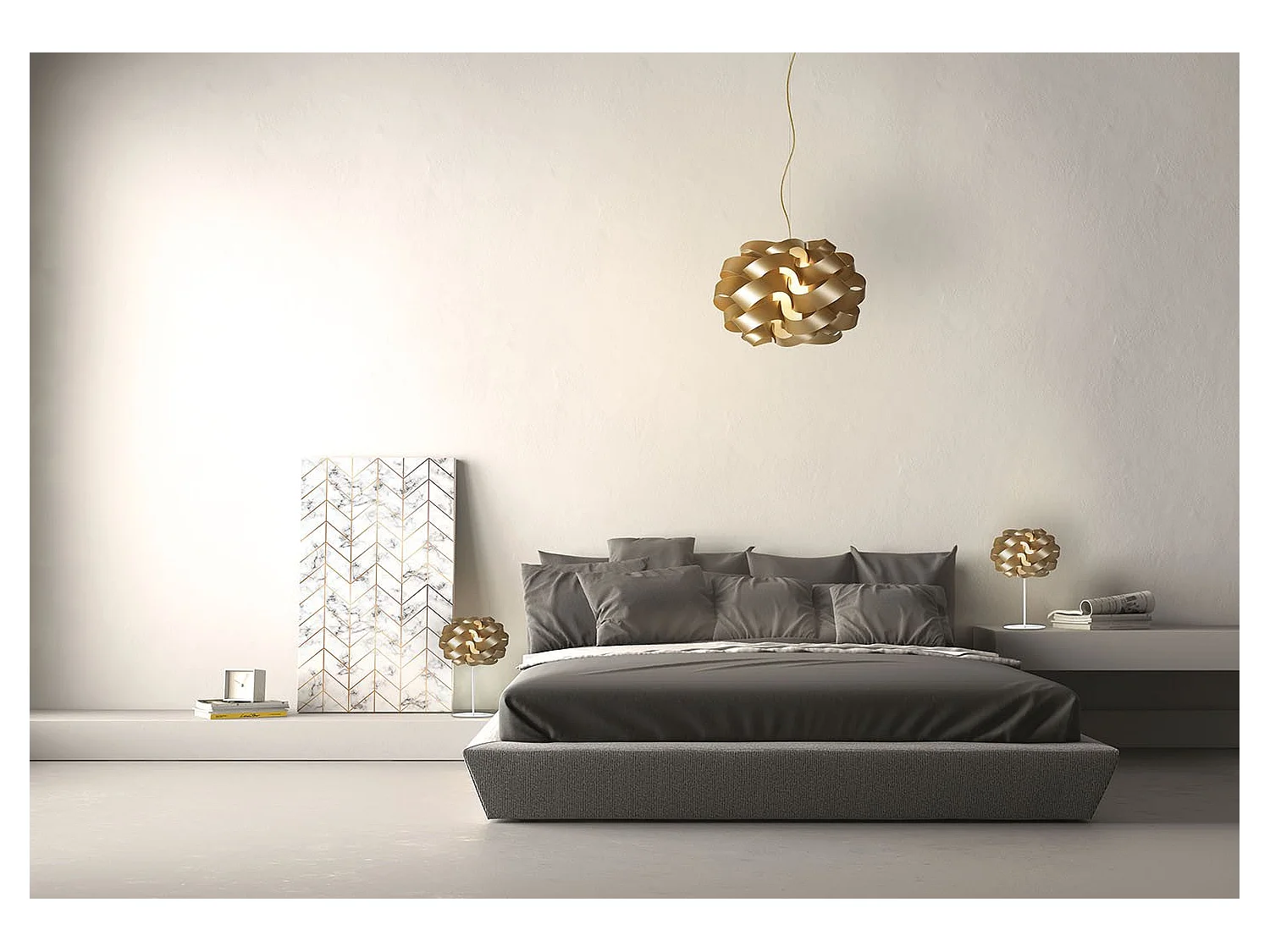 Lampadario Moderno Cloud Polilux ® New Gold E Metallo Cromo 3 Luci E27