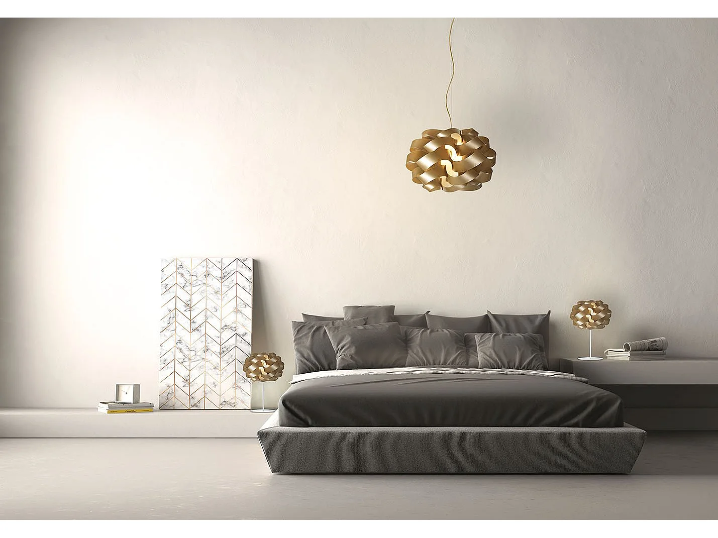 Lampadario Moderno Cloud Polilux ® New Gold E Metallo Cromo 3 Luci E27