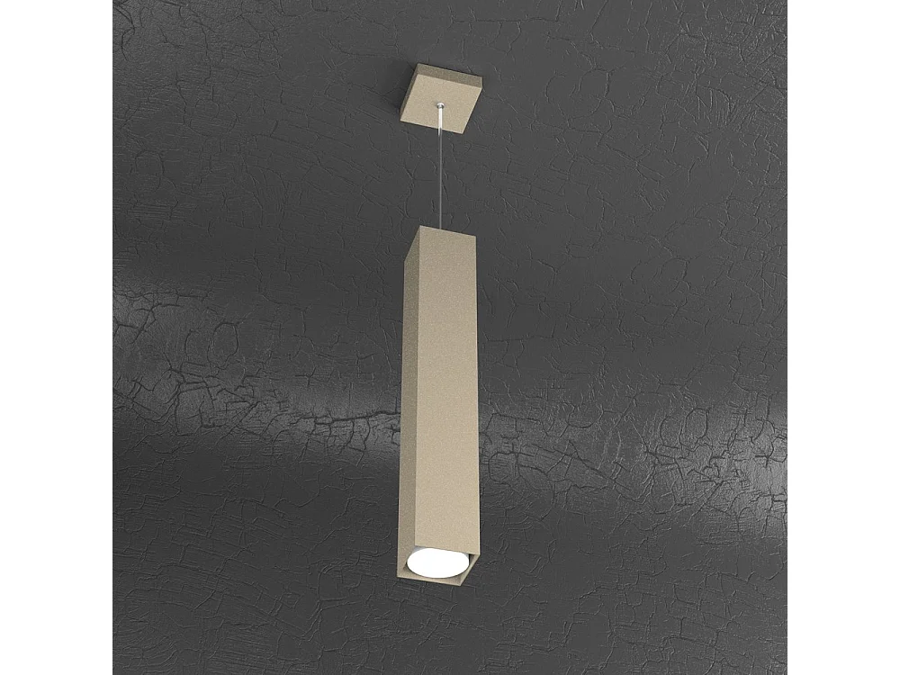 Plate Sospensione Tubo H.50 1 Luce Sabbia
