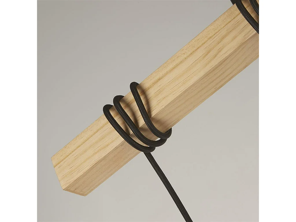 Searchlight Woody6 Ljushänge, svart och ask