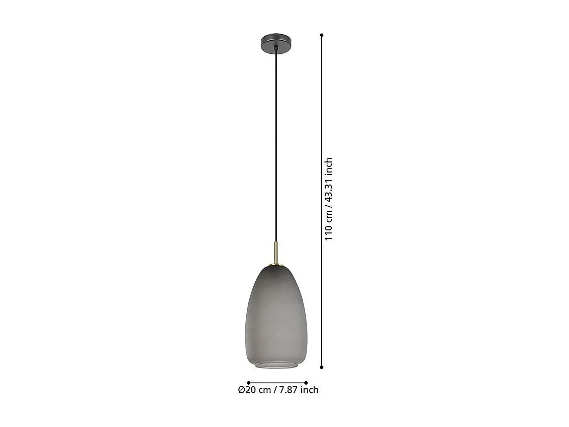 Lampadario Contemporaneo Alobrase 1 Luce Acciaio Nero E Ottone