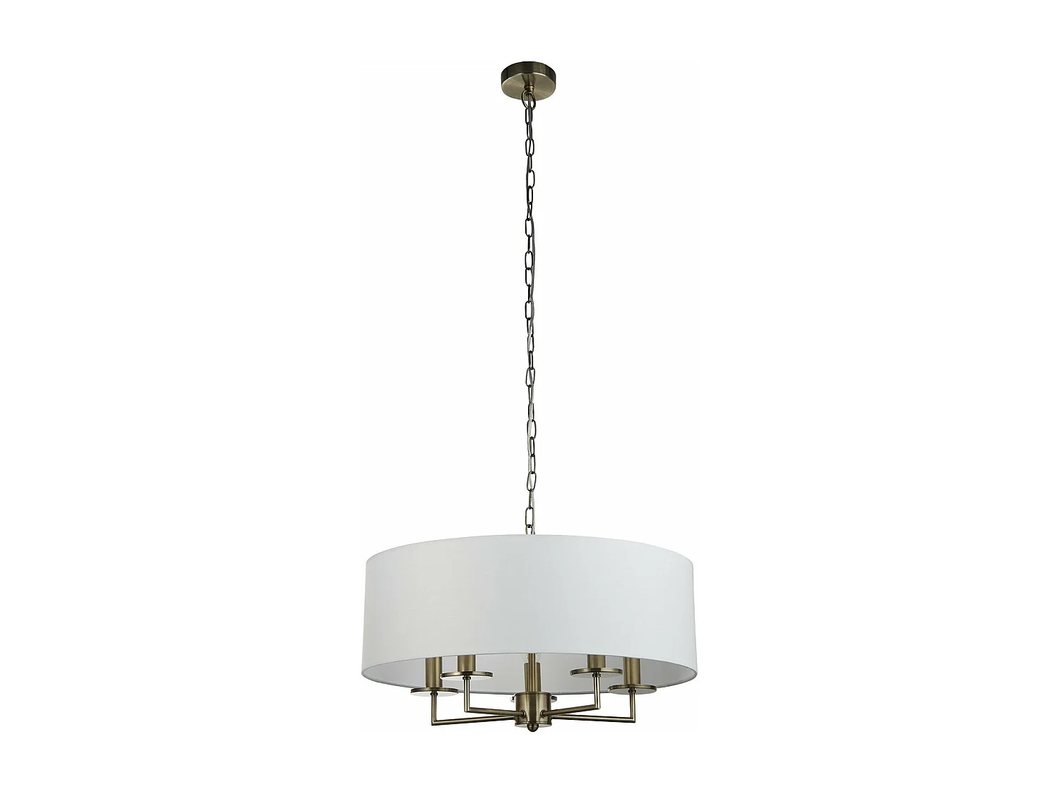 Lampadario Contemporaneo Knightsbridge Acciaio Ottone 5 Luci E14