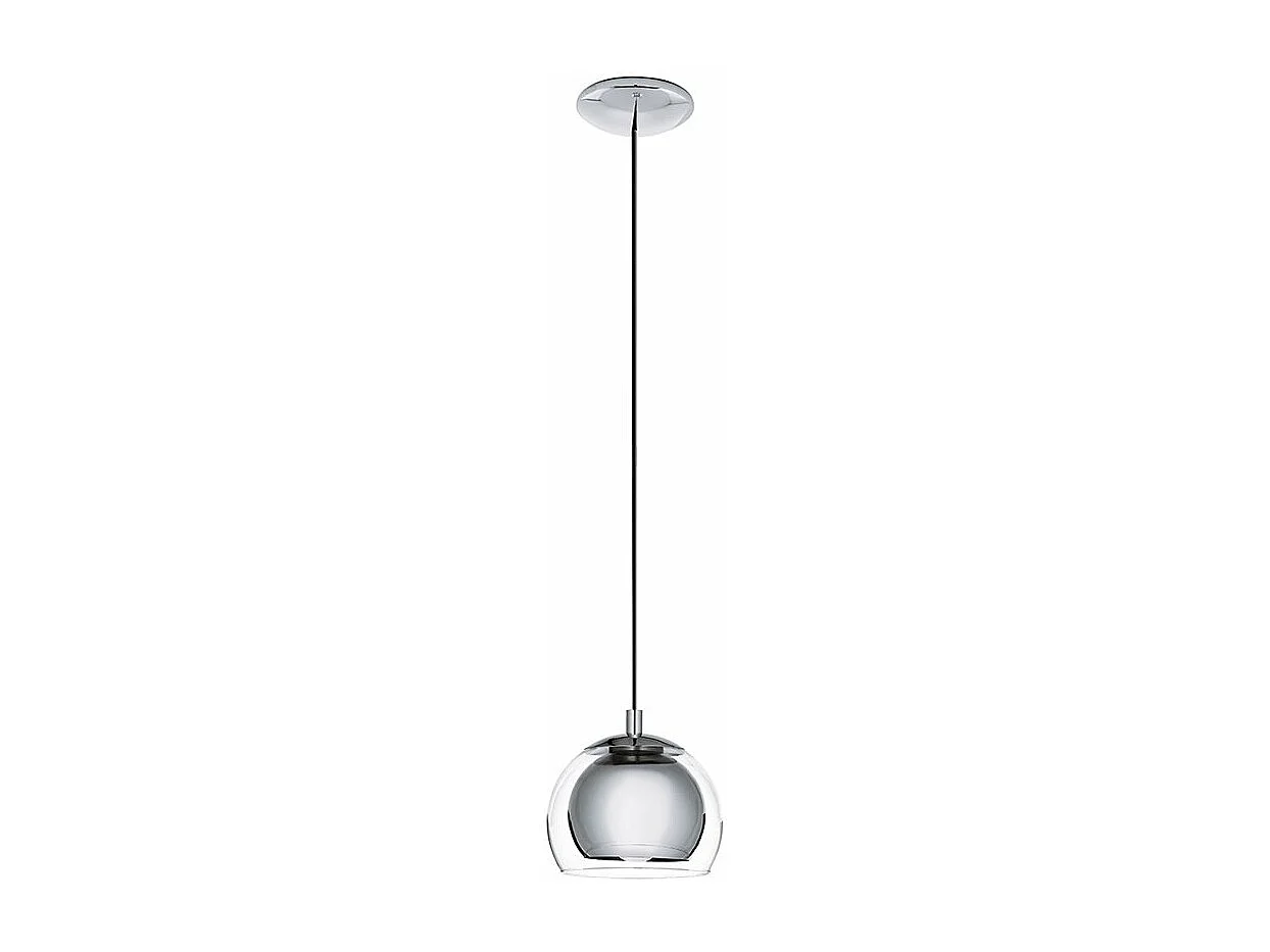Lampadario Contemporaneo Rocamar 1 Luce Acciaio Cromo