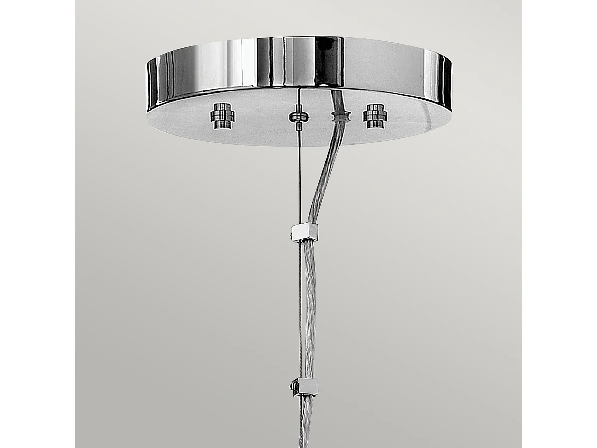 Mondo Hinkley Fredrick Ramond Lampadario a 3 luci in cromo lucido