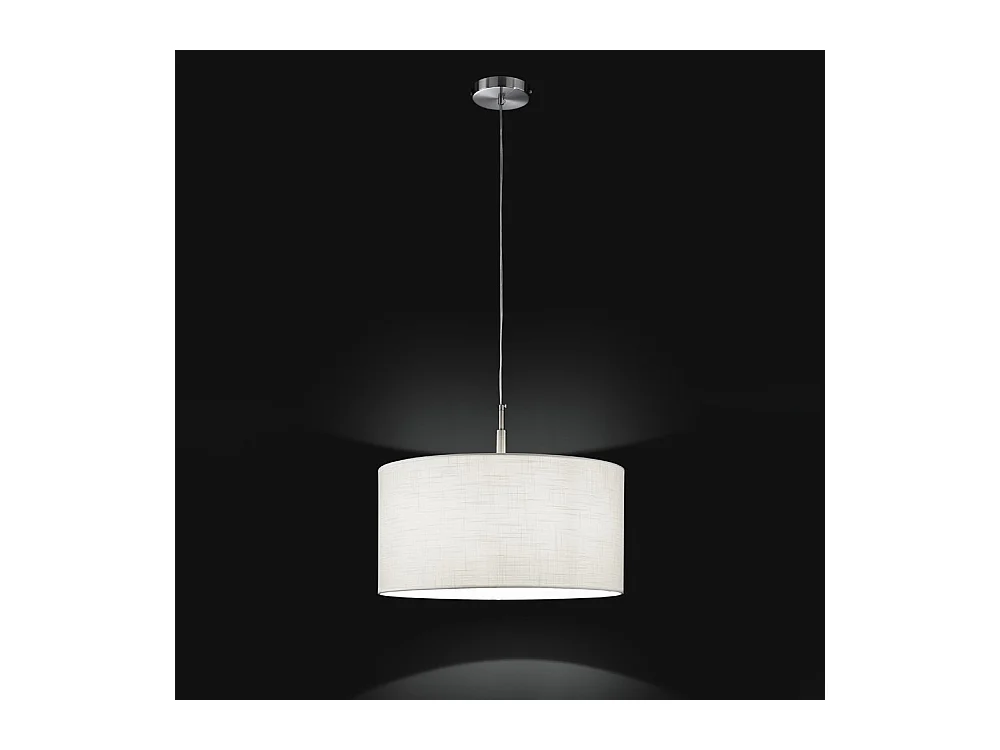 Lampadario In Metallo Moderno Sirco Hotel Cromo Bianco 1 Luce E27 Grande
