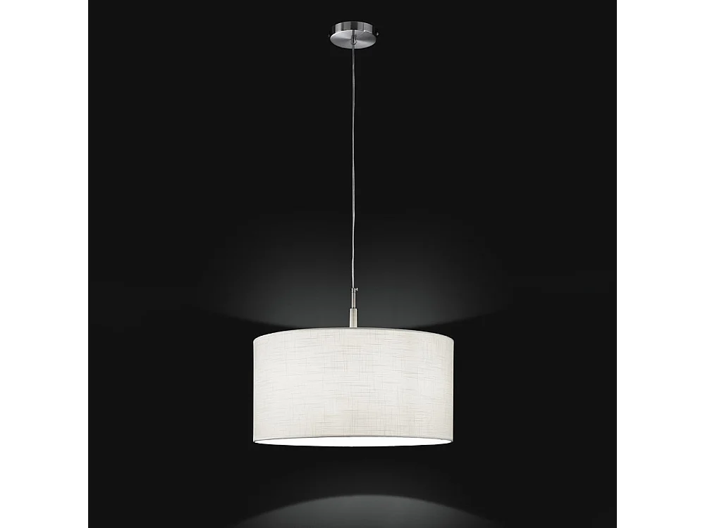 Spazio Collection pendellampe med stofskærm, E27-fatning, maksimal effekt 40W, mål Ø50 x H250 cm - Perenz