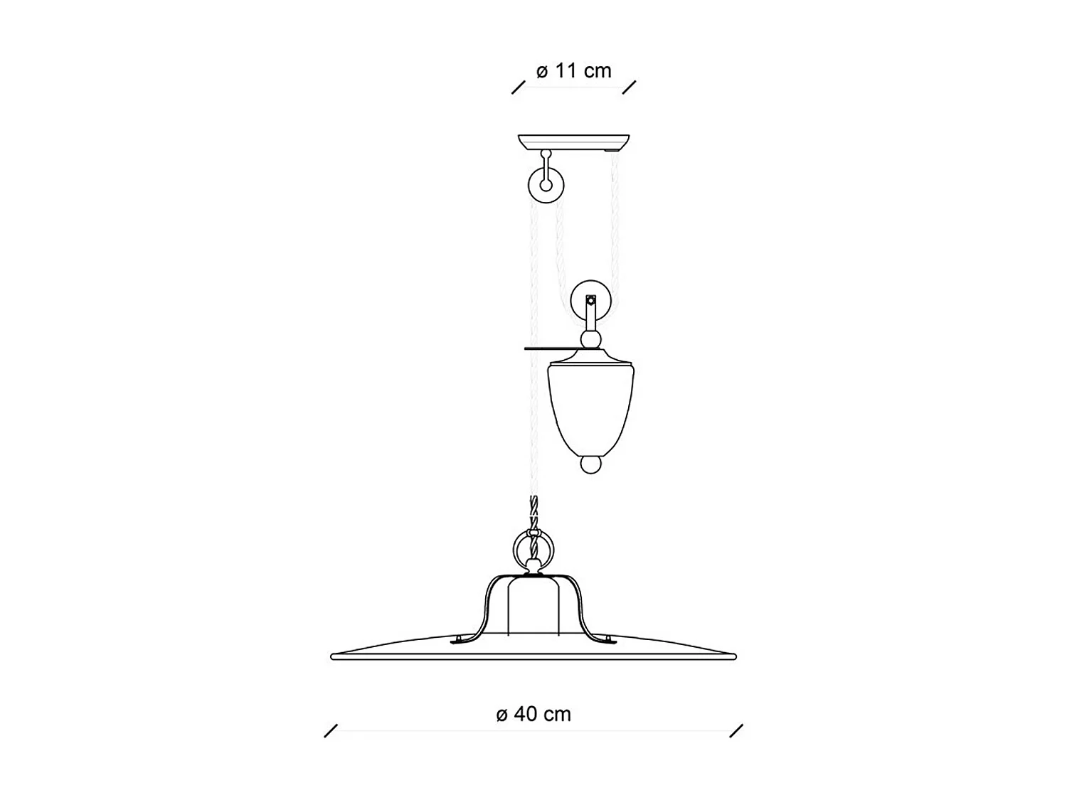 Lampadario Vintage Country Saliscendi Ferro E Ceramica Azzurro 1 Luce E27