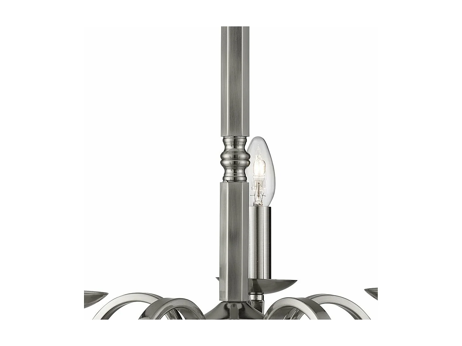 Lampadario Contemporaneo Richmond Acciaio Argento 5 Luci E14