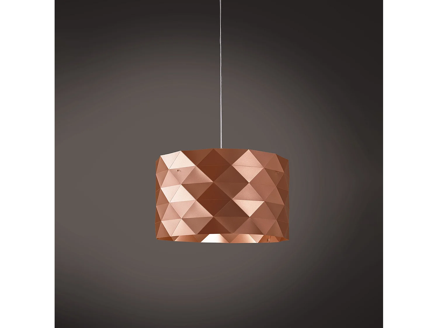 Lampadario Moderno Prisma Polilux ® Rame E Metallo Cromo 3 Luci E27