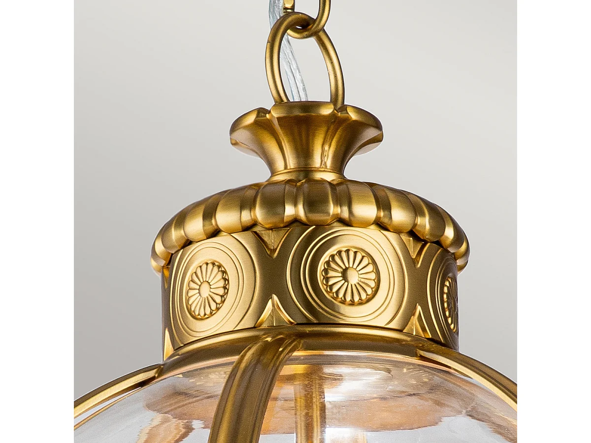 Elstead Feiss Adams Plafoniera a sospensione sferica in ottone brunito