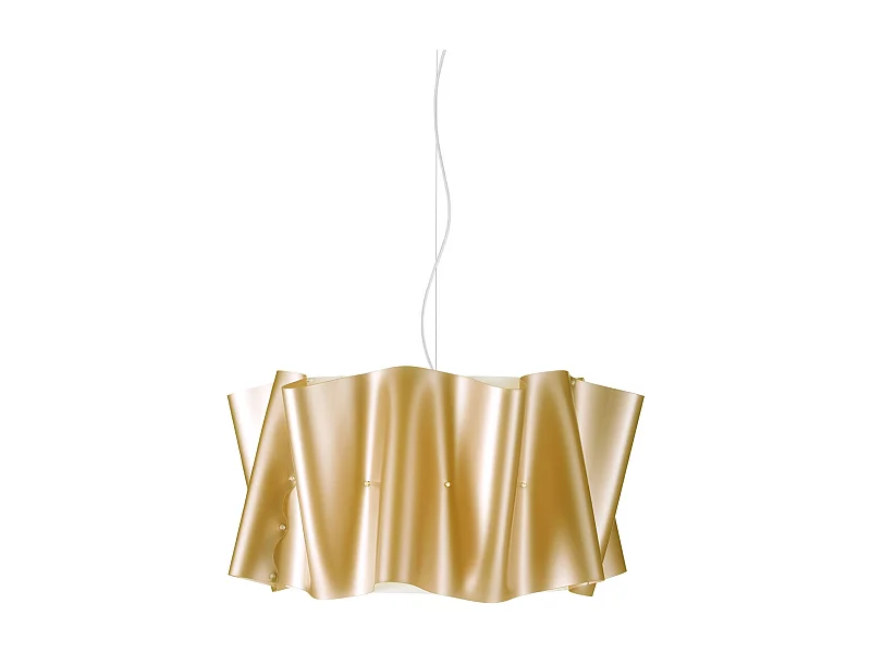 Lampadario Moderno Folio Polilux ® New Gold E Metallo Cromo 5 Luci E27